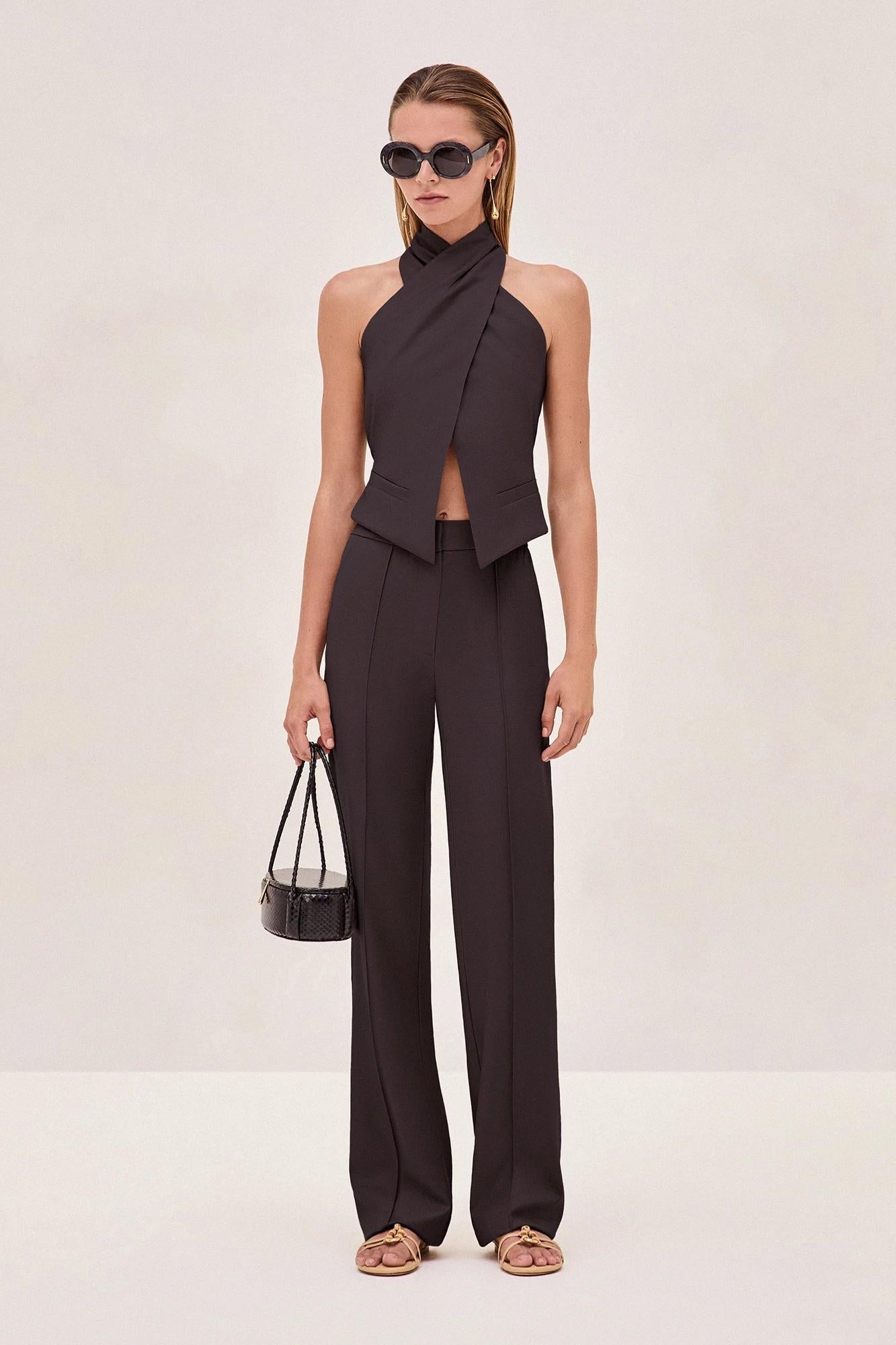 Top con cuello Halter Cruzado