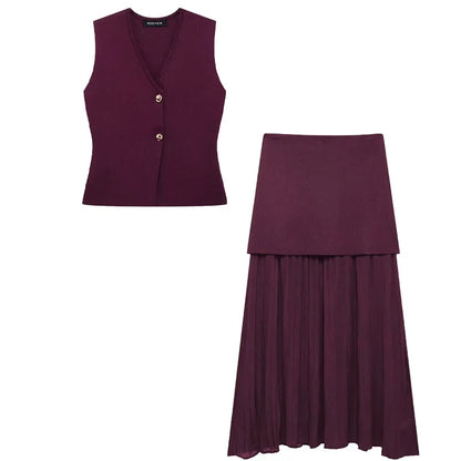 Conjunto Trafza™ Top y Falda