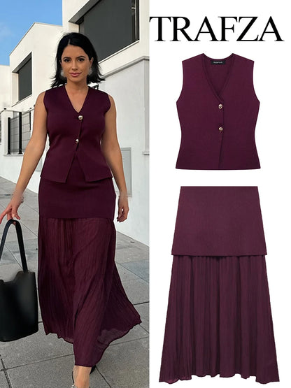 Conjunto Trafza™ Top y Falda