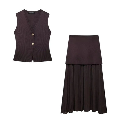 Conjunto Trafza™ Top y Falda