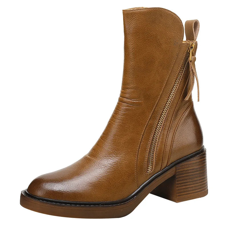 [COMPRE 1 LEVE 2] Bota Feminina em Couro Italiano Palerma™