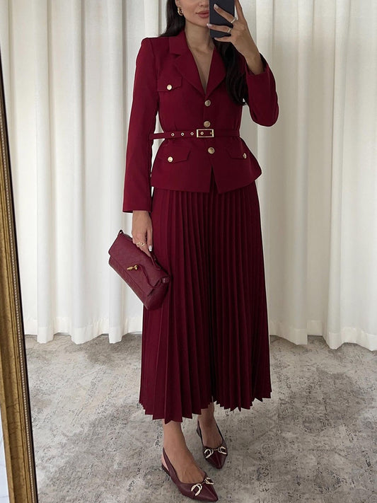 Conjunto Vintage Burgundy