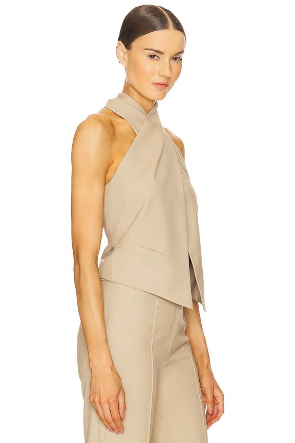 Top con cuello Halter Cruzado