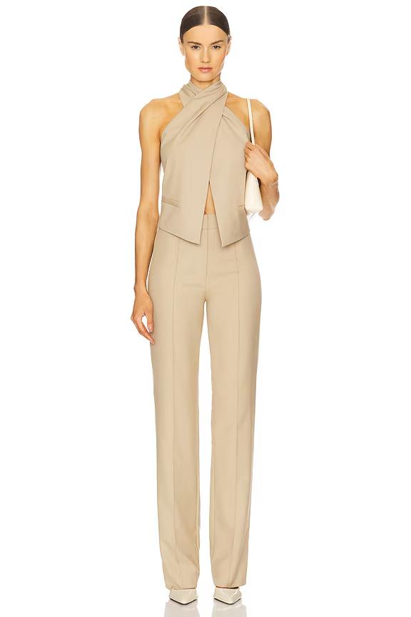 Top con cuello Halter Cruzado